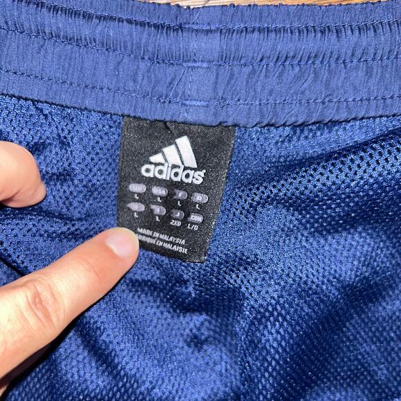 Adidas Navy 3-Stripe Track Pants (L) - Picture 3 of 8